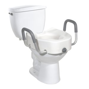 Drive Medical Elongated Premium Raised Toilet Seat with Lock